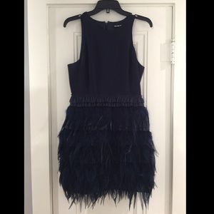 Feather Navy Gianni Bini Dress Size 4